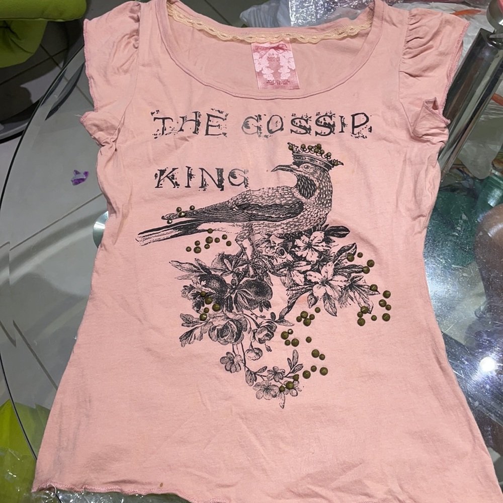 Old pink tee blouse